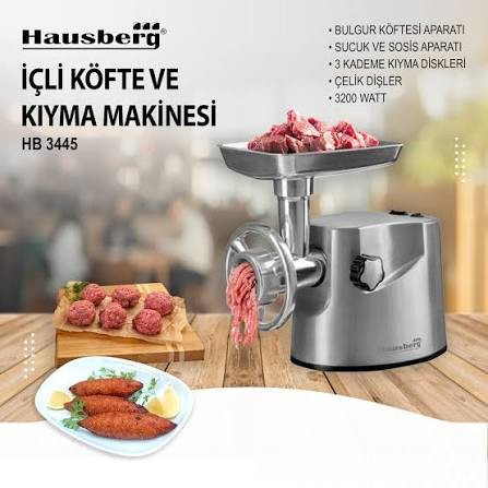 چرخ گوشت و غذاساز ۳ در ۱ Hausberg HB-3445 - فروشگاه اویم سارای