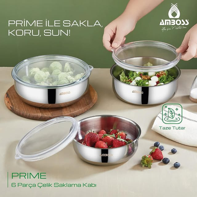 ظروف استیل ۳ تایی نگهدارنده Amboss ترکیه - فروشگاه اویم سارای